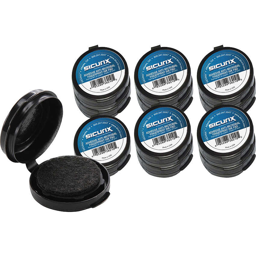 SICURIX Adhesive Fingerprint Ink Pads (BAU38010CT)