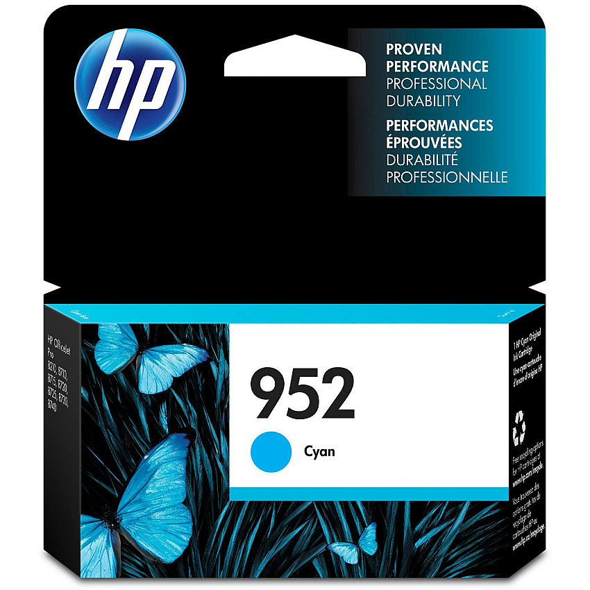 HP 952 Original Inkjet Ink Cartridge - Cyan - 1 Each (HEWL0S49AN)