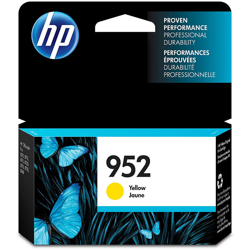 HP 952 Original Inkjet Ink Cartridge - Yellow - 1 Each (HEWL0S55AN)