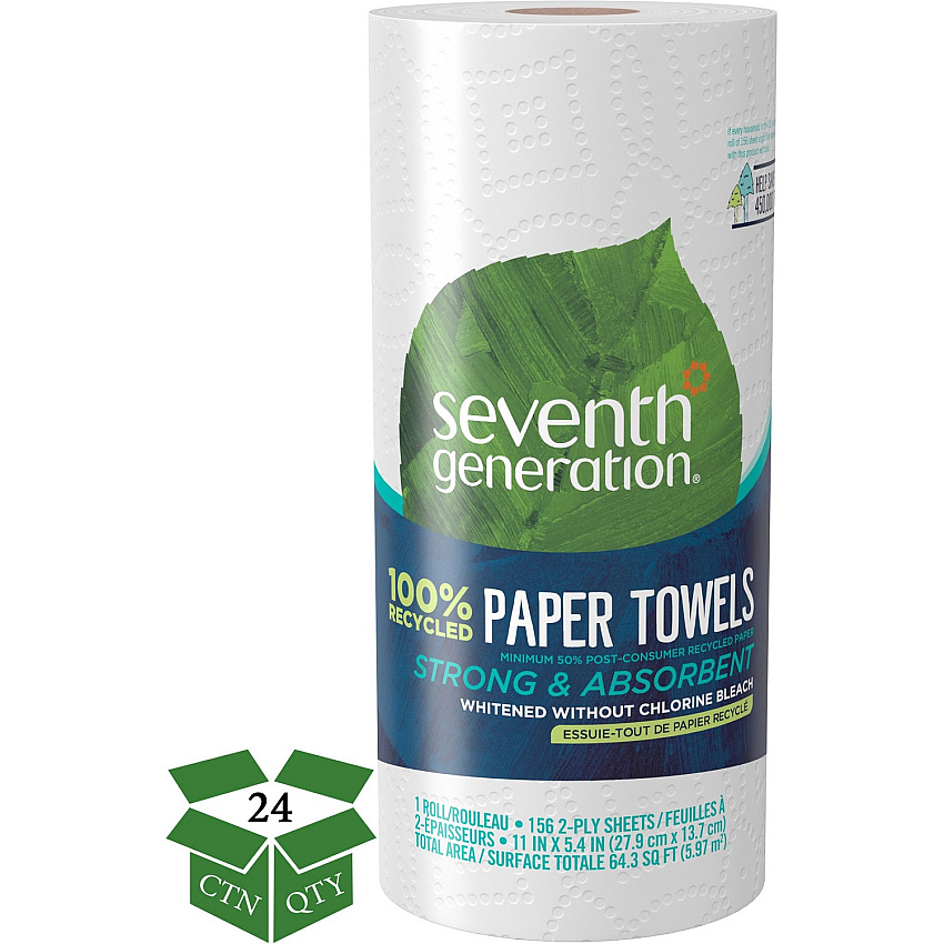 Seventh Generation 100% Recycled Paper Towels (SEV13722)