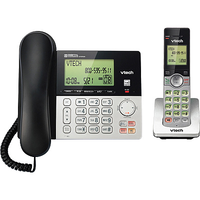 Vtech CS6949 DECT 6.0 Standard Phone - Black, Silver