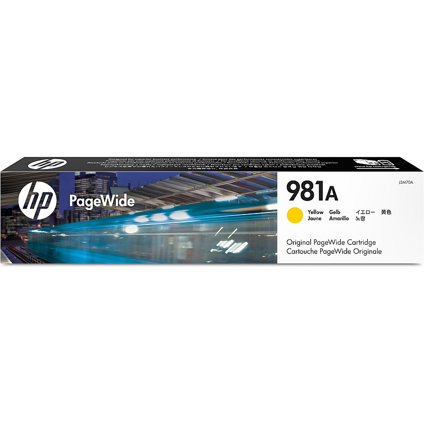 HP 981A (HEWJ3M70A) Original Page Wide Ink Cartridge - Single Pack - Yellow - 1 Each