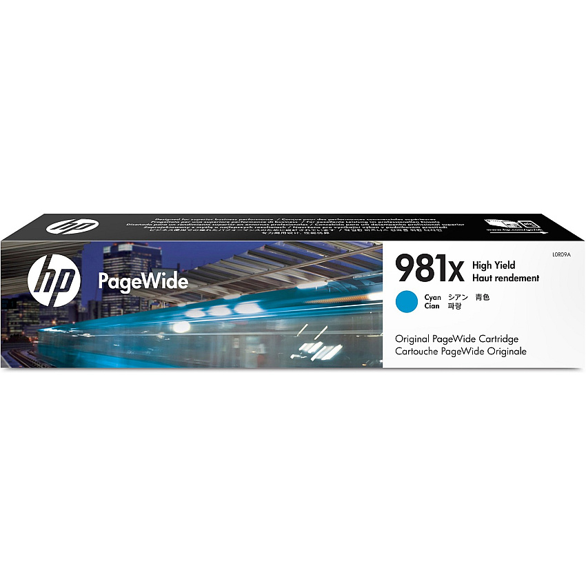 HP 981X (HEWL0R09A) Original High Yield Page Wide Ink Cartridge - Single Pack - Cyan - 1 Each