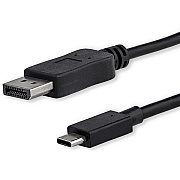 StarTech 3.3 Ft / 1 M Usb C To Display Port Cable - 4k 60hz - Black (CDP2DPMM1MB)