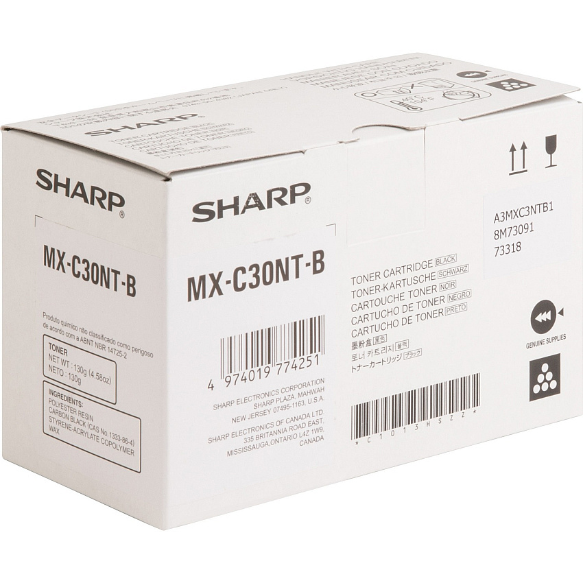 Sharp Original High Yield Laser Toner Cartridge - Black - 1 Each (SHRMXC30NTB)