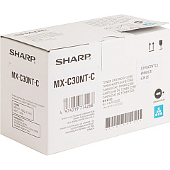 Sharp Original High Yield Laser Toner Cartridge - Cyan - 1 Each (SHRMXC30NTC)