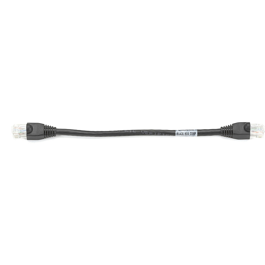Black Box Cat6 550-mhz Snagless Stranded Ethernet Patch Cable Unshielded(utp),cm Pvc(rj45 M/m),black,6-in. Cable,9-in.(22.9-cm)end-to-end (EVNSL64706IN)