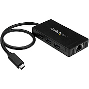 StarTech Hub Usb C 3 Port Gbe C To A, Power Adapt (HB30C3A1GE)