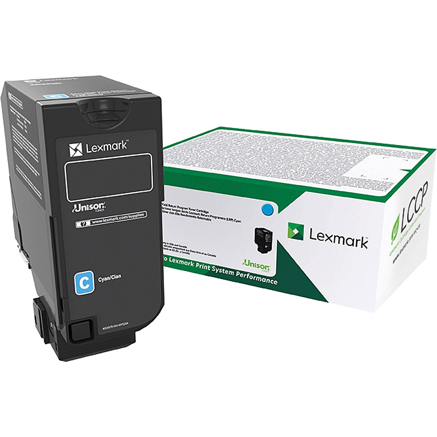 Lexmark Original High Yield Laser Toner Cartridge - Cyan - 1 Each (LEX74C0HCG)