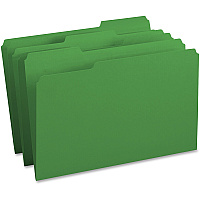 Business Source 1/3 Tab Cut Legal Recycled Top Tab File Folder (BSN99721)