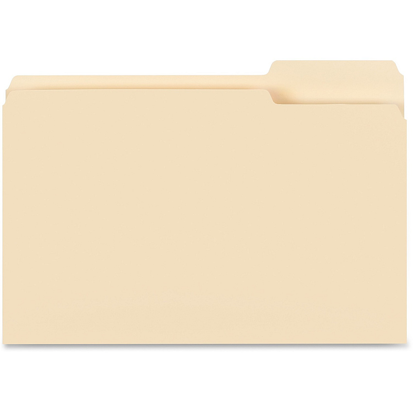 Business Source 1/3 Tab Cut Legal Recycled Top Tab File Folder (BSN99723)