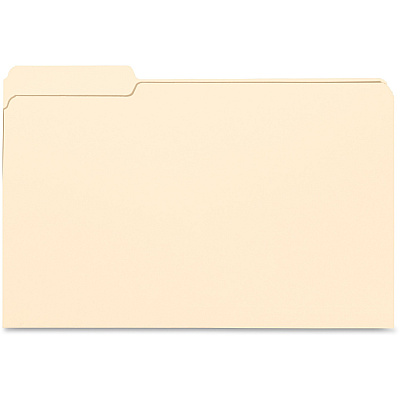 Business Source 1/3 Tab Cut Legal Recycled Top Tab File Folder (BSN99724)