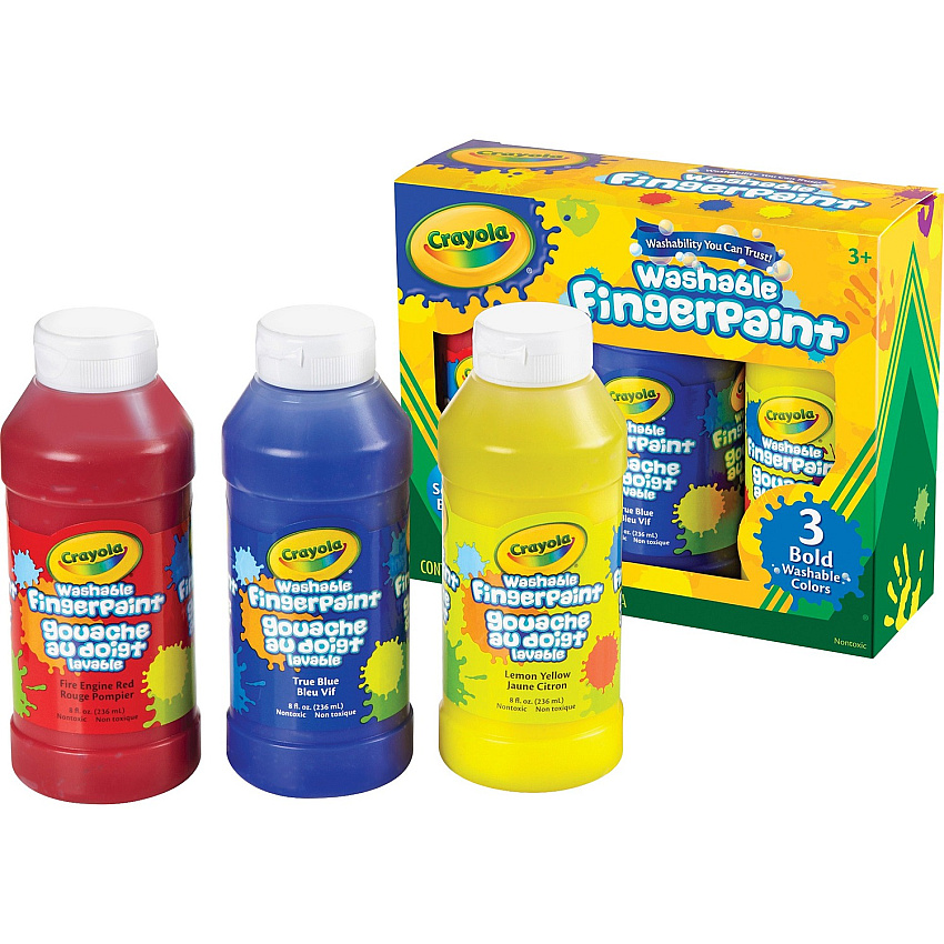 Crayola Washable Fingerpaint Bold Colors Set (CYO551310)