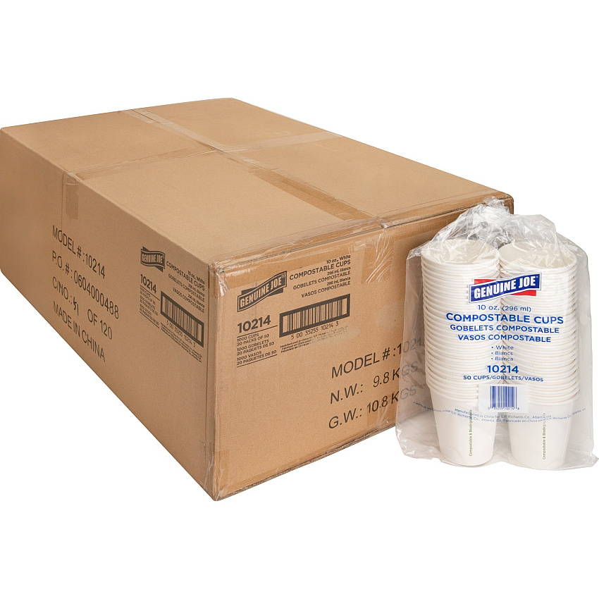 Genuine Joe 10 oz Eco-friendly Paper Cups (GJO10214CT)