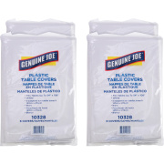 Genuine Joe Plastic Rectangular Table Covers (10328CT)