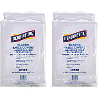 Genuine Joe Plastic Rectangular Table Covers (GJO10328CT)