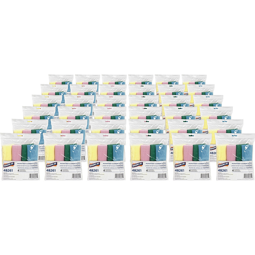 Genuine Joe Color-coded Microfiber Cleaning Cloths (GJO48261CT)