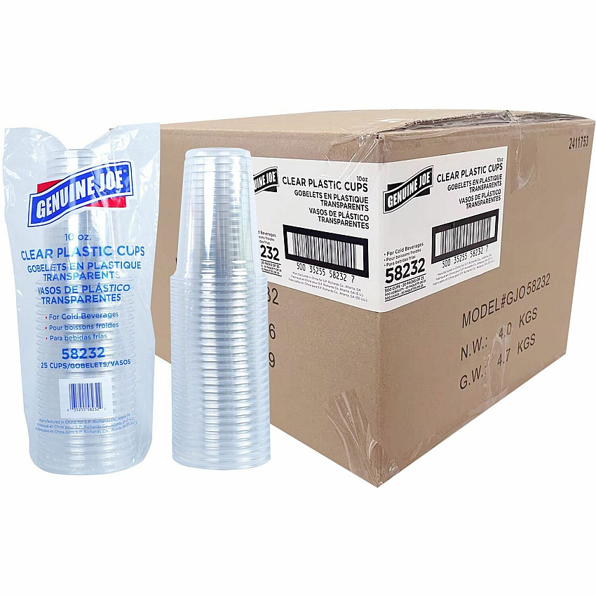 Genuine Joe 10 oz Clear Plastic Cups (GJO58232CT)
