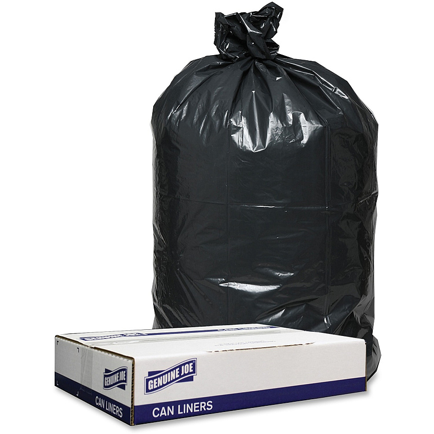 Genuine Joe Low Density Black Can Liners (GJO98208)
