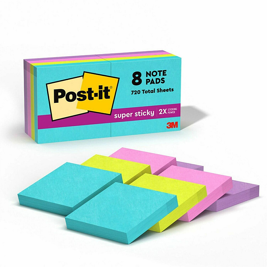Post-it Super Sticky Notes - Supernova Neons Color Collection (MMM6228SSMIA)