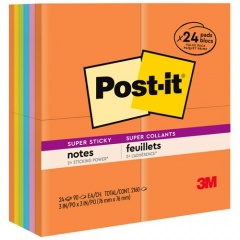 Post-it Super Sticky Notes - Energy Boost Color Collection (65424SSAU)