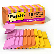 Post-it Super Sticky Dispenser Notes - Energy Boost Color Collection (MMMR33018SSAUCP)