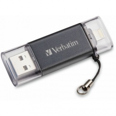 Verbatim 64GB Store 'n' Go Dual USB 3.0 Flash Drive for Apple Lightning Devices - Graphite (49301)