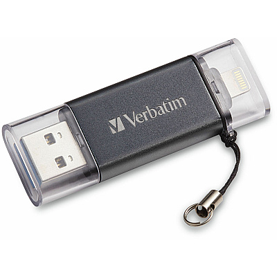 Verbatim 32GB Store 'n' Go Dual USB 3.2 Gen 1 Flash Drive for Apple Lightning Devices - Graphite (49300)