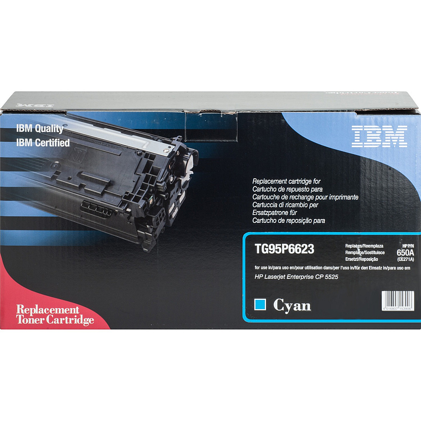 IBM Remanufactured Laser Toner Cartridge - Alternative for HP 650A (CE271A) - Cyan - 1 Each (IBMTG95P6623)