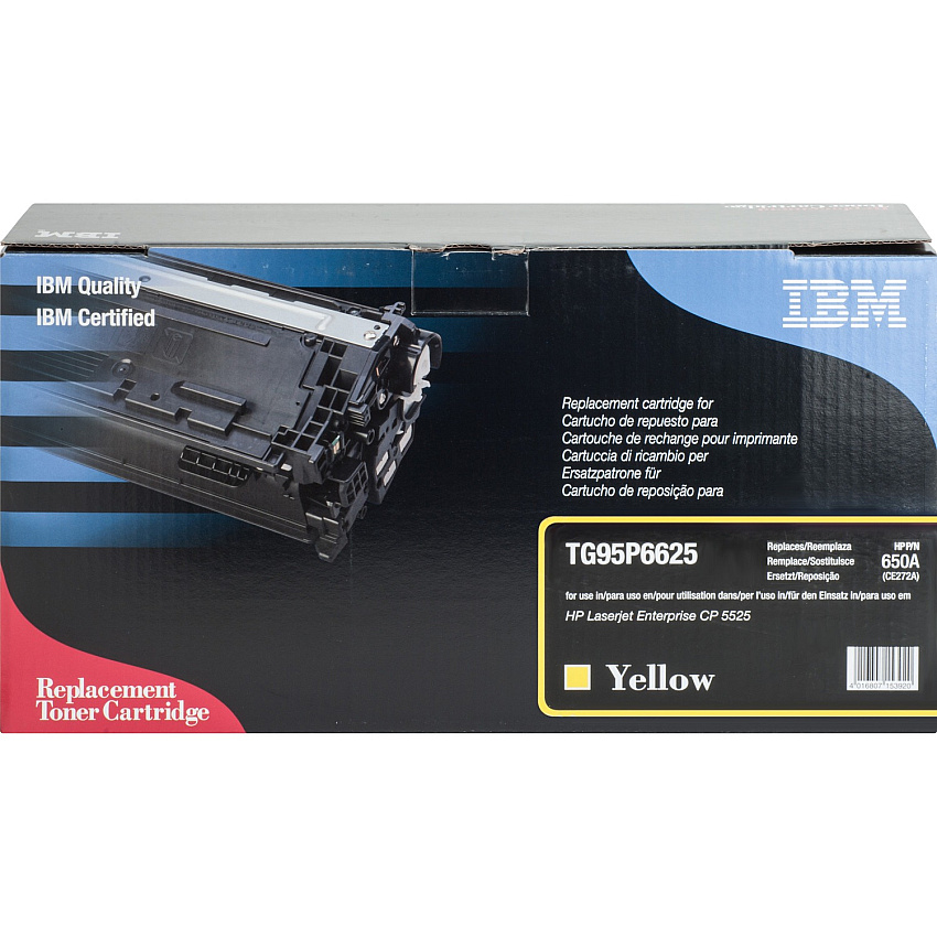 IBM Remanufactured Laser Toner Cartridge - Alternative for HP 650A (CE272A) - Yellow - 1 Each (IBMTG95P6625)
