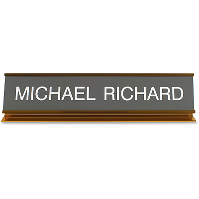 Xstamper Pedestal Aluminum Desk Sign (K53)