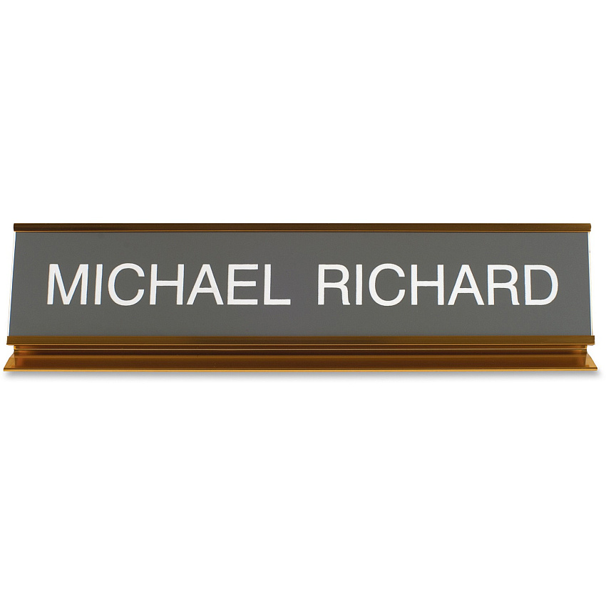 Xstamper Pedestal Aluminum Desk Sign (K53)