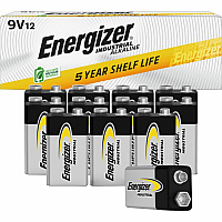 Energizer 9-Volt Industrial Alkaline Batteries, 12-Pack (EVEEN22CT)