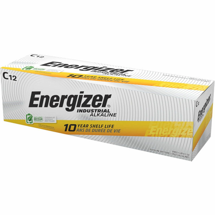 Energizer Industrial Alkaline C Battery Boxes of 12 (EVEEN93CT)