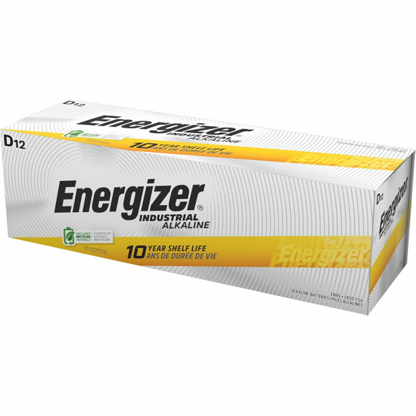 Energizer Industrial Alkaline D Battery Boxes of 12 (EVEEN95CT)