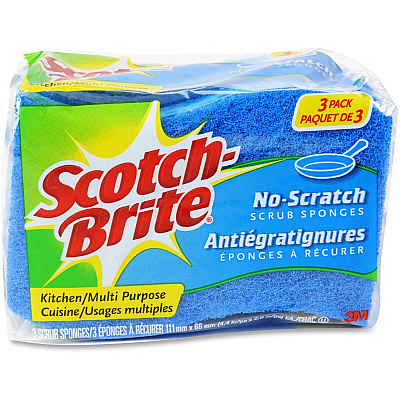 Scotch-Brite No Scratch Scrub Sponges (MMMMP3CT)