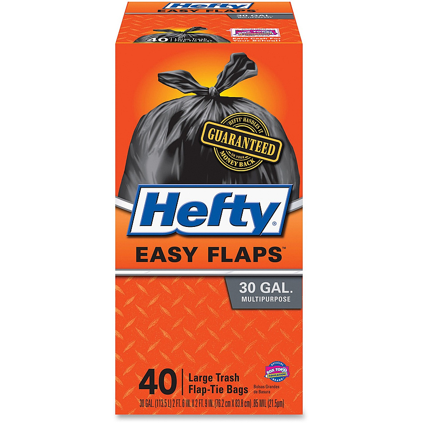 Hefty Easy Flaps 30-gallon Large Trash Bags (RFPE27744CT)