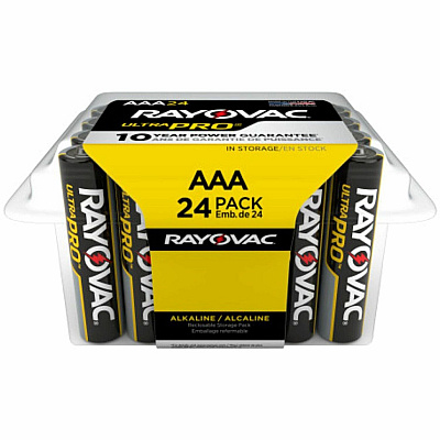 Rayovac Ultra Pro Alkaline AA Battery 24-Packs (RAYALAA24PPJCT)