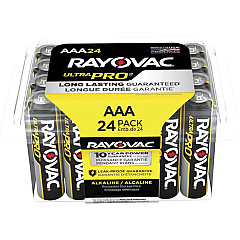 Rayovac Ultra Pro Alka AAA Batteries Storage Pack of 24 (RAYALAAA24PPJCT)