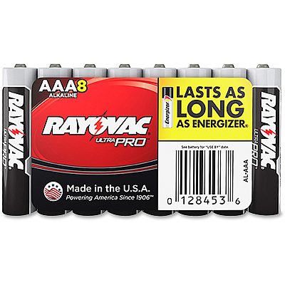 Rayovac Ultra Pro Alkaline AAA Battery 8-Packs (RAYALAAA8JCT)