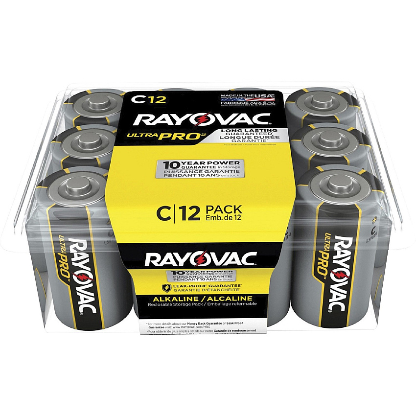 Rayovac Ultra Pro Alkaline C Battery 12-Packs (RAYALC12PPJCT)