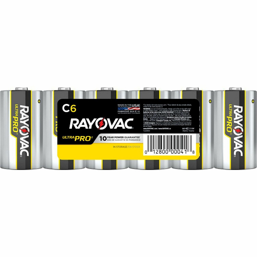 Rayovac Ultra Pro Alkaline C Battery 6-Packs (RAYALC6JCT)