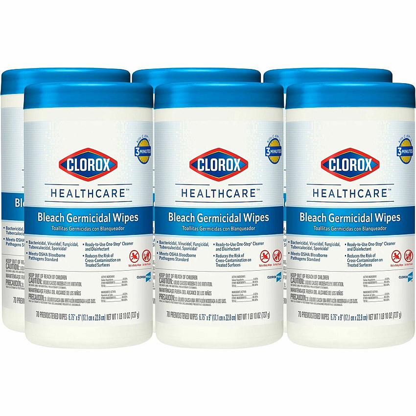 Clorox Healthcare Bleach Germicidal Wipes (CLO35309CT)