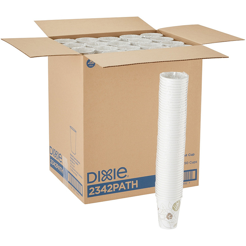 Dixie Pathways 12 oz Paper Hot Cups By GP Pro (DXE2342PATH)
