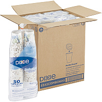 Dixie PerfecTouch 12 oz Hot Coffee Cup and Lid Sets by GP Pro (DXE5342COMBO6CT)
