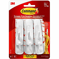 Command Medium Utility Hooks with Adhesive Strips (MMM170016ES)