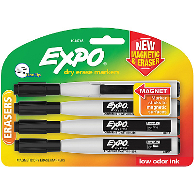 EXPO Eraser Cap Fine Magnetic Dry Erase Markers (SAN1944745)