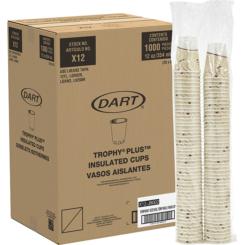 Solo Trophy Plus 12 oz Symphony Insulated Hot/Cold Cups (SCCX12J8002PCT)