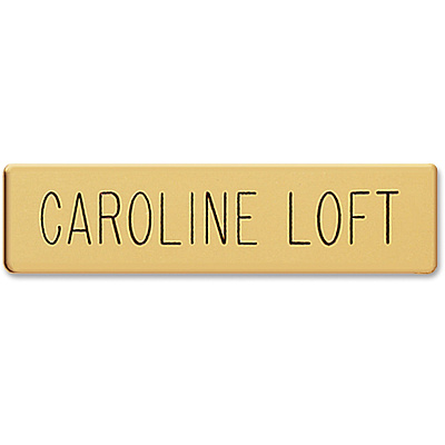 Xstamper Black Letters/Gold Metal Uniform Badge (J50)