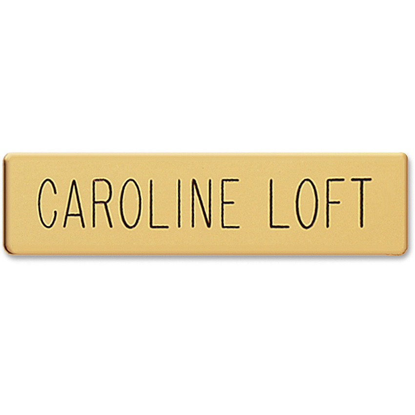 Xstamper Black Letters/Gold Metal Uniform Badge (J50)